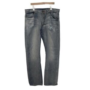 EXPRESS | Men’s Faded Wash Ripped Denim EXPRESS ROCCO JEANS Waist 36 Length 34.